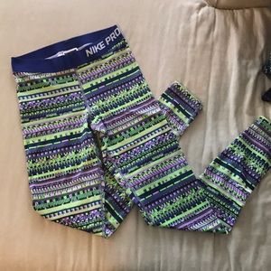 Multicolored Nike running pants